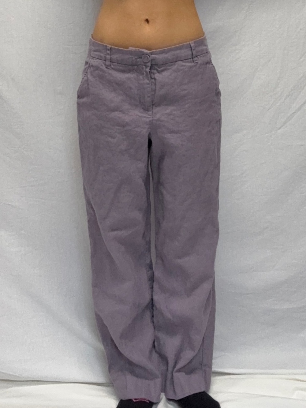 Garnet Hill purple linen pants